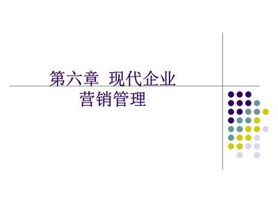 現代企業管理概論第六章 企業管理核心要素解析